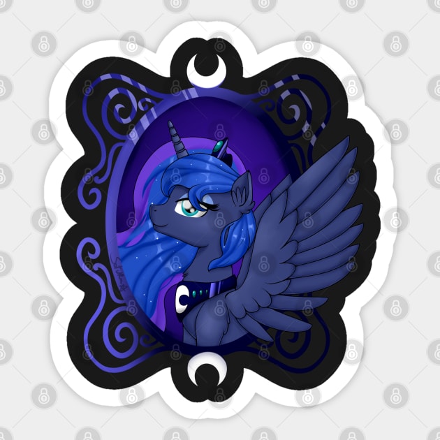 Luna portrait Sticker by Spokenmind93